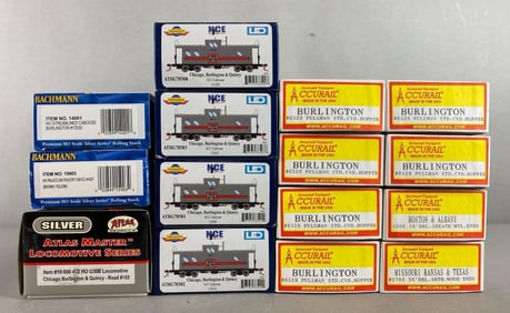 Group of 15 Assorted HO Gauge Train Cars and More
