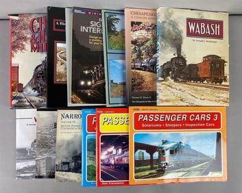 Group of 13 Books on Trains and More