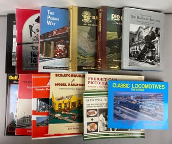 Group of 15 Books on Trains and More