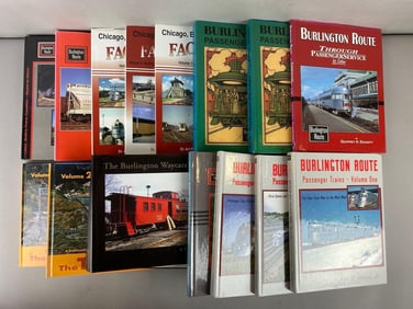 Group of 15 Books on Trains and More