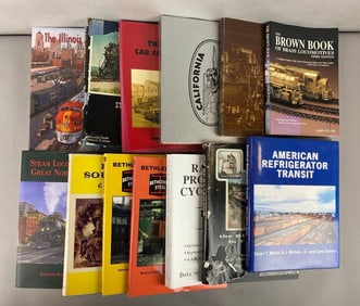 Group of 13 Books on Trains and More