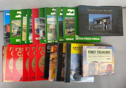 Group of 23 Books on Trains and More