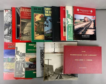 Group of 16 Books on Trains and More