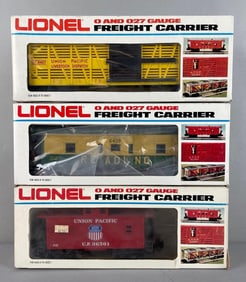 Group of Lionel O Scale Freight Carrier Train Cars