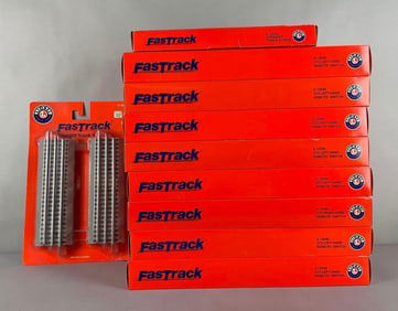 Group of Lionel FasTrack O Scale Left-Hand Remote Switches and More
