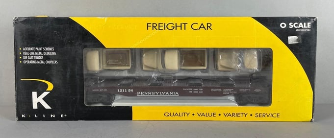 K-Line O Scale Pennsylvania Auto Hauler Train Car