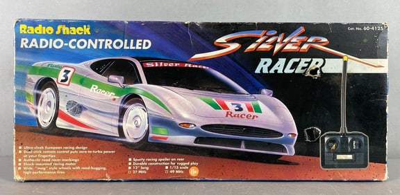 Radio Shack 1/15 Scale Silver Racer Radio Controlled Car