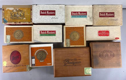 Group of 11 Cigar Boxes and More