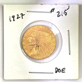 1927 $2.50 Indian Head Gold Coin