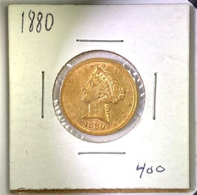 1880 $5 US Liberty Head Gold Coin