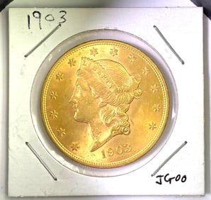1903 $20 US Liberty Head Gold Coin