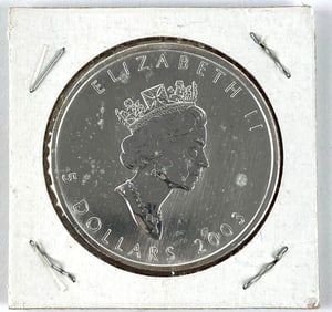 2003 Canada $5 Maple Leaf 1 oz .9999 Fine Silver Coin