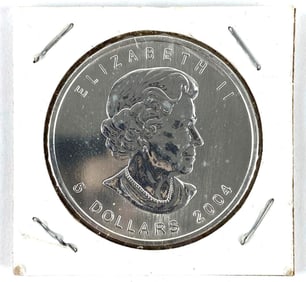 2004 Canada $5 Maple Leaf 1 oz .9999 Fine Silver Coin