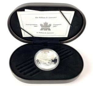 2002 Royal Canadian Mint Canada $20 Transportation 1 oz Sterling Silver Coin