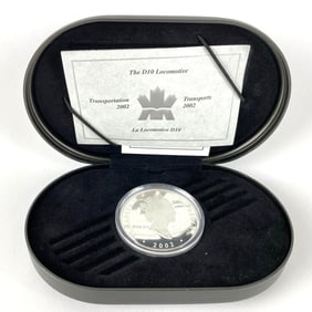2002 Royal Canadian Mint Canada $20 Transportation 1 oz Sterling Silver Coin