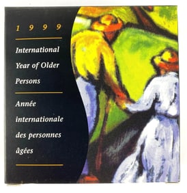 1999 Royal Canadian Mint $1 International Year of Older Person Sterling Silver Proof Coin