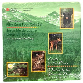 1996 Royal Canadian Mint Little Wild Ones $0.50 Sterling Silver Proof Set