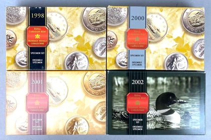 Group of 4 Royal Canadian Mint Coin Proof Sets
