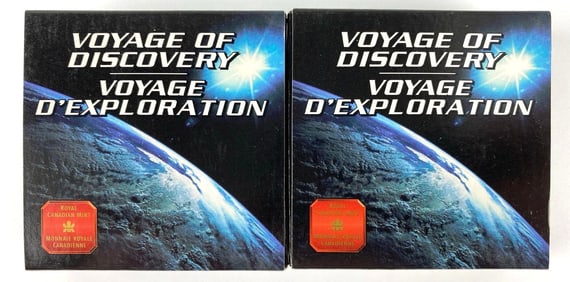 Group of 2 2000 Royal Canadian Mint $1 Voyage of Discovery  Sterling Silver Coins
