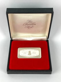 1981 The Franklin Mint Christmas 500 Grain Sterling Silver Ingot/Bar
