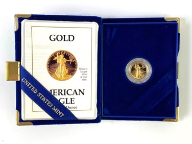 1988 US Mint $5 1/10 oz American Gold Eagle Proof Coin
