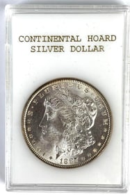 1887 US $1 Continental Hoard Morgan Silver Dollar