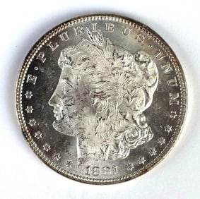 1881 US $1 Morgan Silver Dollar