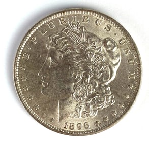1896 US $1 Morgan Silver Dollar