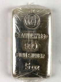 Corn Huskers Go Away Fed 5 oz .999 Fine Silver Ingot/ Bar