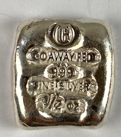 Corn Huskers Go Away Fed 1/2 oz .999 Fine Silver Ingot/ Bar