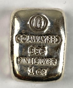 Corn Huskers Go Away Fed 1 oz .999 Fine Silver Ingot/ Bar