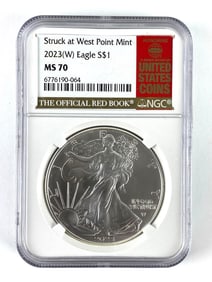 NGC Graded 2023 W US $1 American Silver Eagle Dollar MS 70