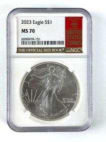 NGC Graded 2023 US $1 American Silver Eagle Dollar MS 70
