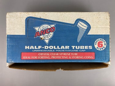 Boxed Anco Half Dollar Coin Tubes