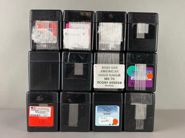 Group of 12 Empty PCGS Coin Storage Boxes