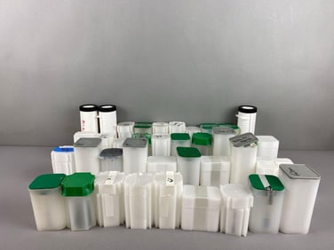 Group of 39 Empty Assorted Coin Tubes