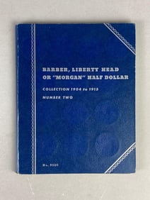 1904-1915 No. 2 Barber, Liberty Head, or Morgan Half Dollar Whitman Folder