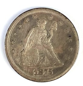1875-S US Seated Liberty 20 Cent Piece