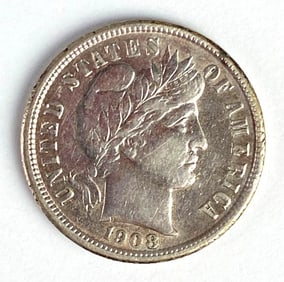 1908-S US Barber Dime