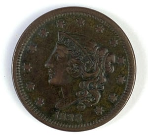 1838 Braided Hair Liberty Head Large Cent