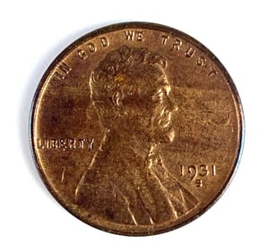 1931-S US Lincoln Wheat Cent