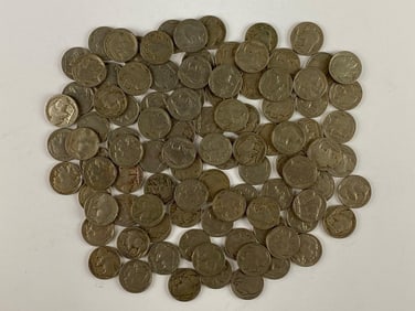 Group of 100 Buffalo Nickels