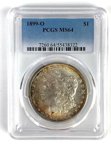 PCGS Graded 1899-O US $1 Morgan Silver Dollar MS64