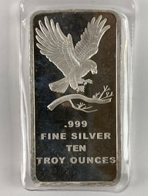 Silvertowne Eagle 10 oz .999 Fine Silver Ingot/ Bar