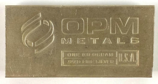 OPM Metals 32.14 oz .999 Fine Silver Ingot/ Bar