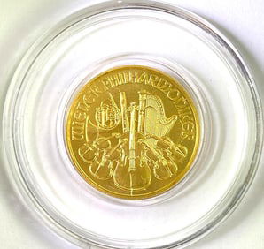 2022 Austrian 10 Euro Philharmonic 1/10 oz .999 Fine Gold Coin