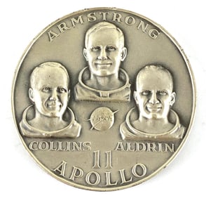 1969 Medallic Art Apollo 4.63 oz .999 Silver Medallion