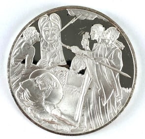 Saint Patrick Destroys Pagan Idol Crom .79 oz .999 Silver Round