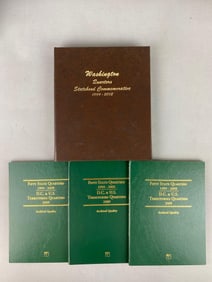 Group of 148 1998-2008 State Quarters in Littleton Coin Folders and More