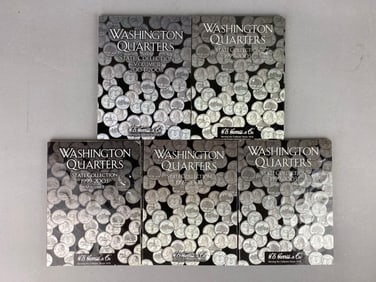 Group of 224 US Mint State Quarters in Whitman Folders